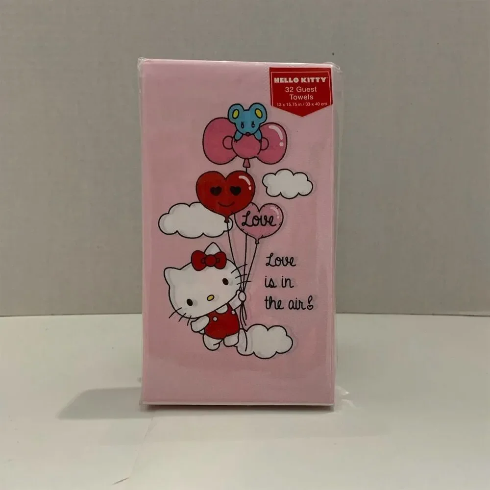 Hello Kitty Love is in the Air Napkins 32 Pack Decorative Guest Towels Sanrio